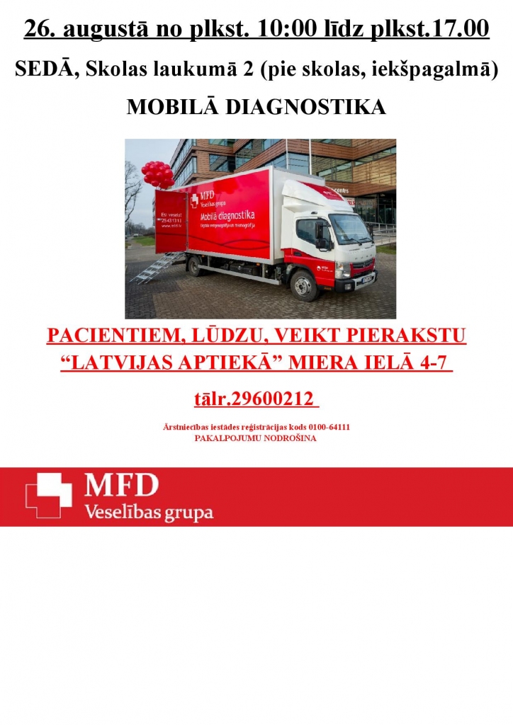 Mobilā diagnostika Sedā