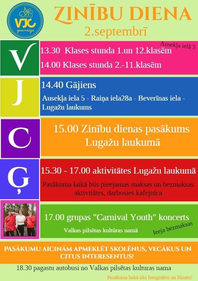 Zinību diena Valkas Jāņa Cimzes ģimnāzijā