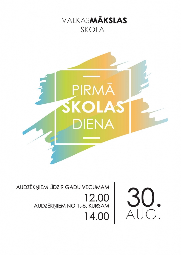Pirmā skolas diena Valkas mākslas skolā