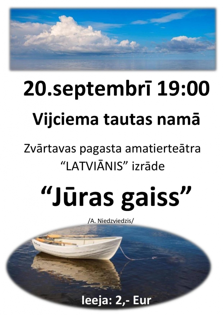 Zvārtavas pagasta amatierteātra "Latviānis" izrāde "Jūras gaiss"