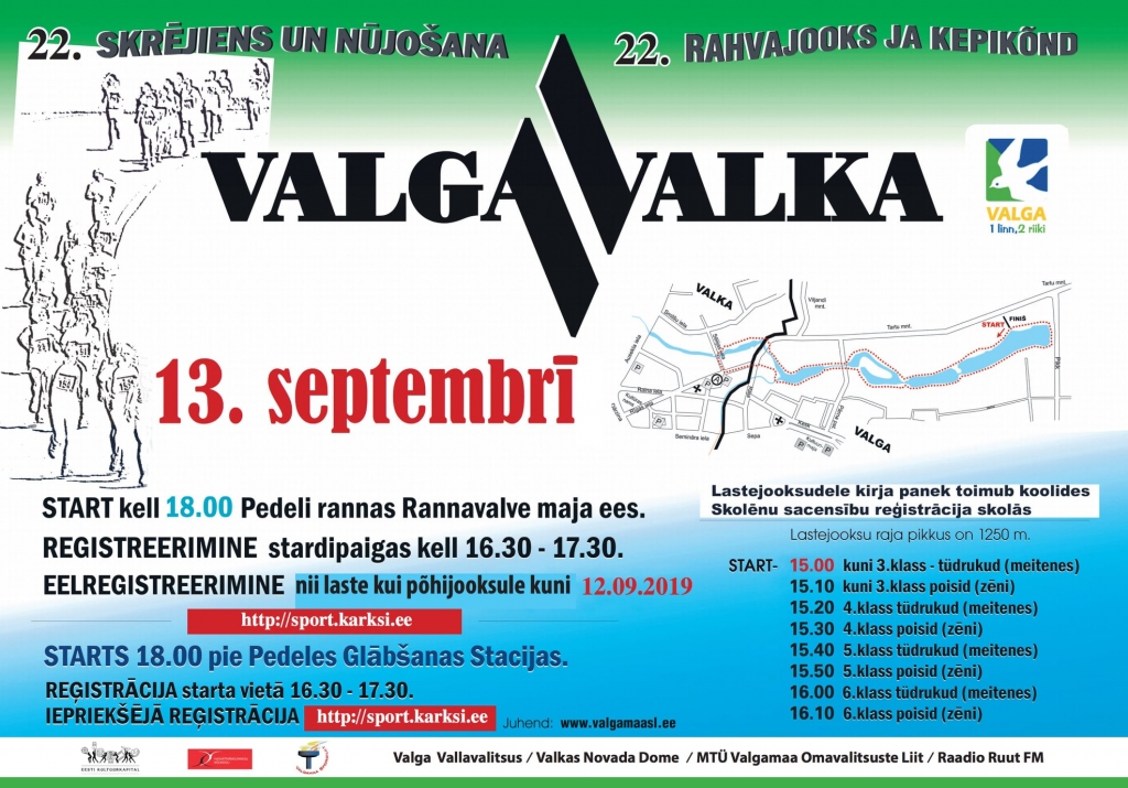 22. skrējiens un nūjošana "Valga/Valka"