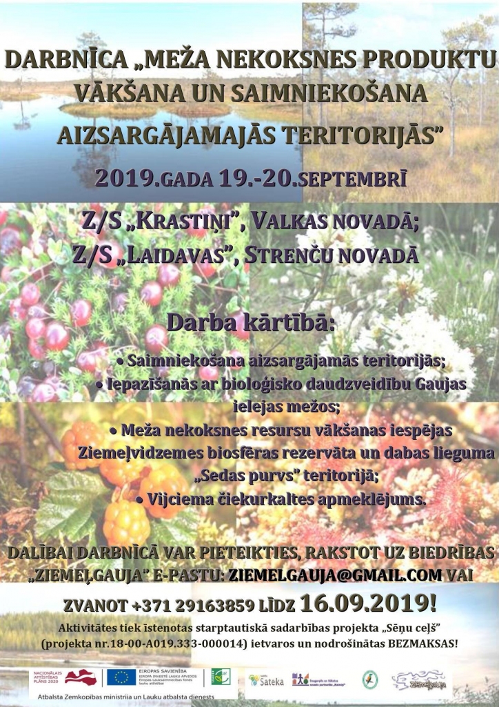 Darbnīca "Meža nekoksnes produktu vākšana un saimniekošana aizsargājamajās teritroijās"