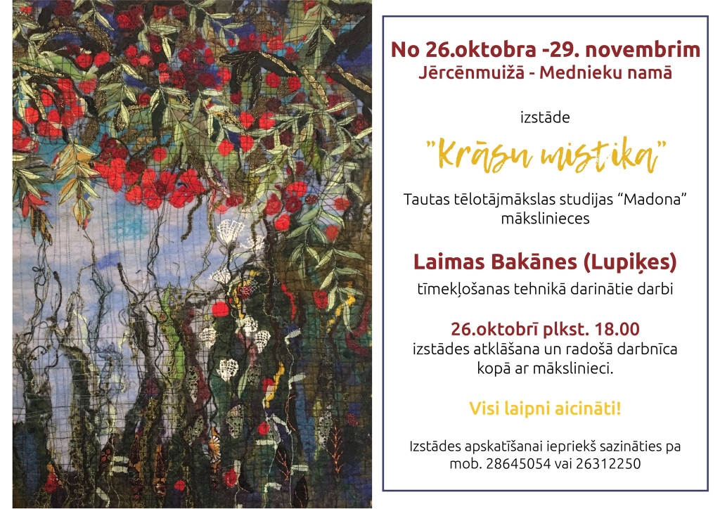 Izstādes "Krāsu mistika" atklāšana un radošā darbnīca