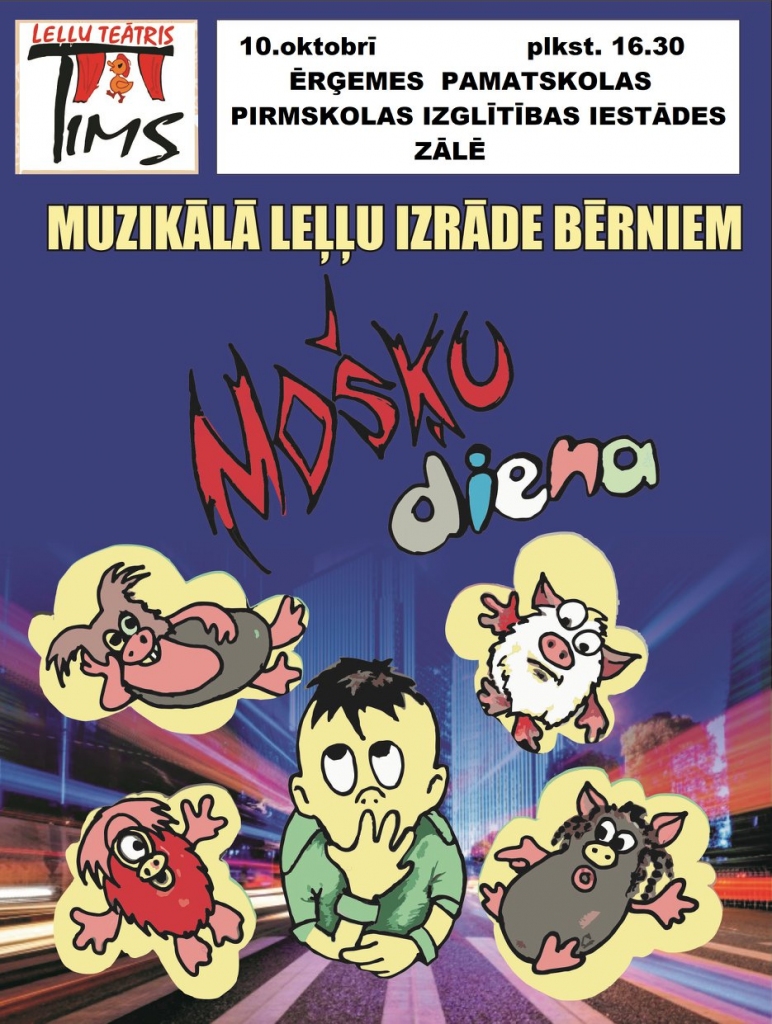 Muzikālā leļļu izrāde bērniem "Mošķu diena"