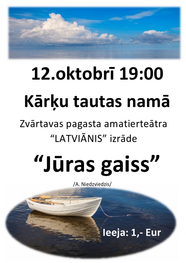Zvārtavas pagasta amatierteātra "Latviānis" izrāde "Jūras gaiss"