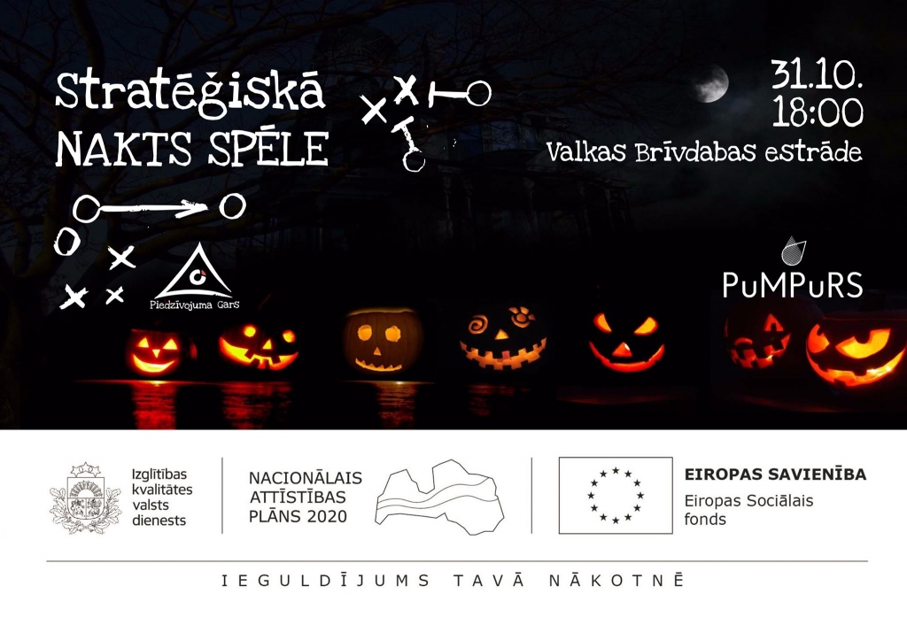 Halovīnu nakts spēle Valkas novada jauniešiem
