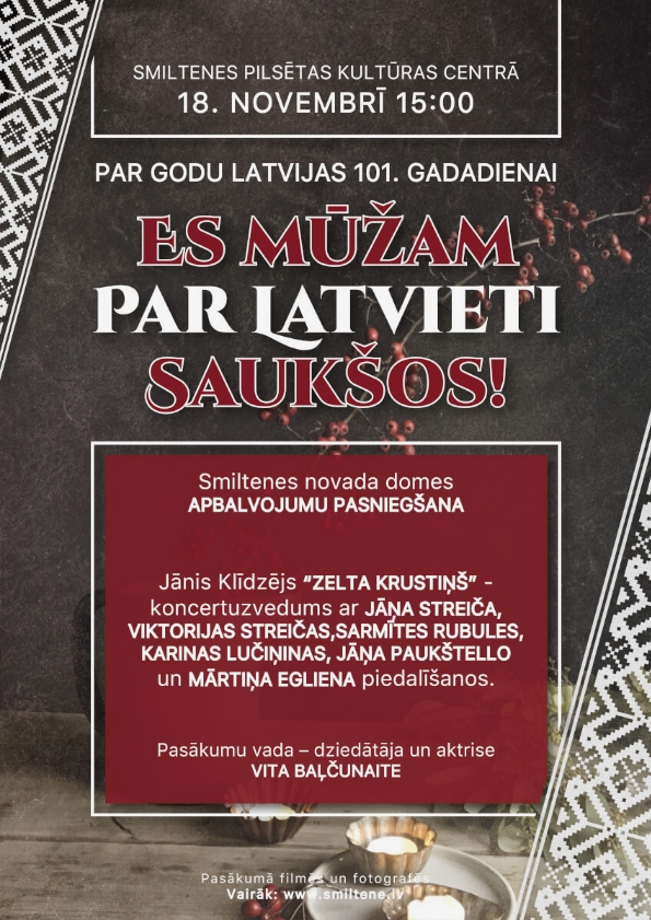 Smiltenē Latvijas Republikas Proklamēšanas 101.gadadienas pasākums