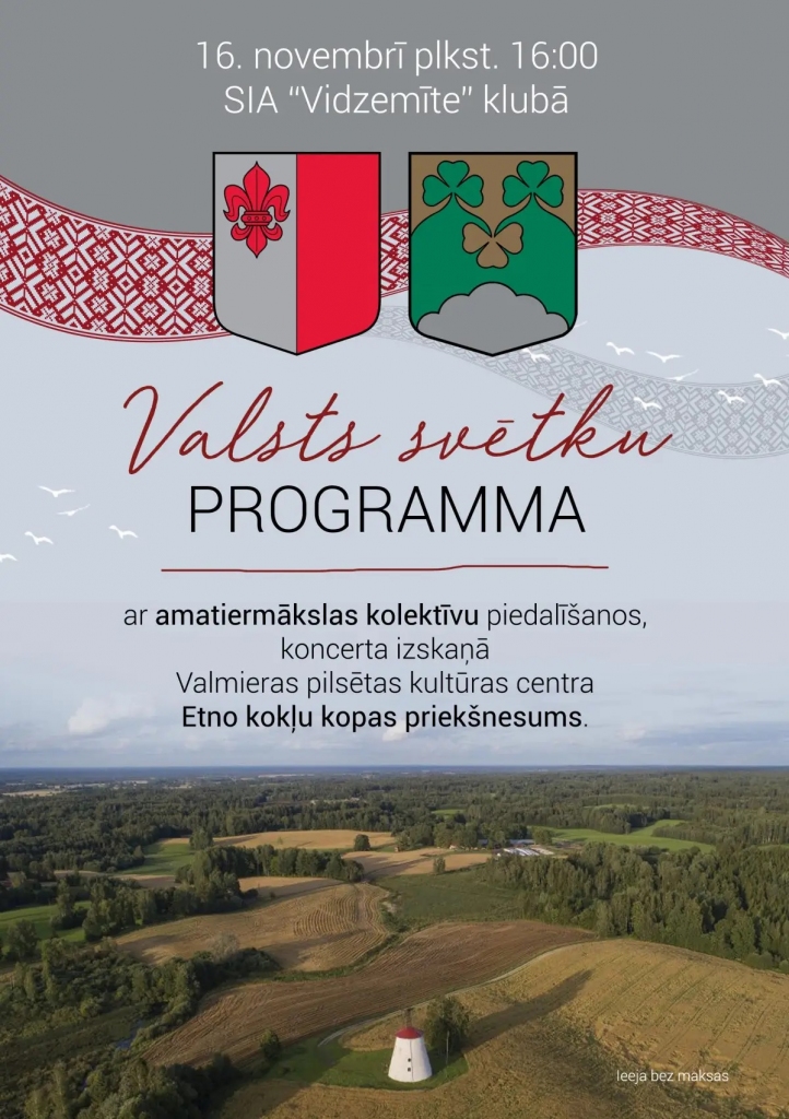 Latvijas valsts svētkiem veltīta svētku programma SIA Vidzemīte klubā