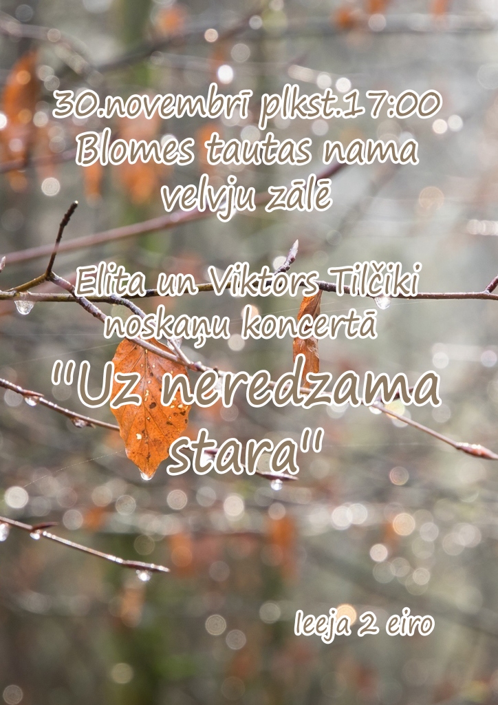 Elitas un Viktora Tilčiku koncerts "Uz neredzama stara"