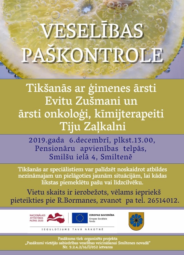 Tikšanās ar ģimenes ārsti Evitu Zušmani un ārsti onkoloģi, ķīmijterapeiti Tiju Zaļkalni