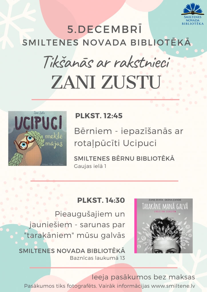 Tikšanās ar rakstnieci Zani Zustu