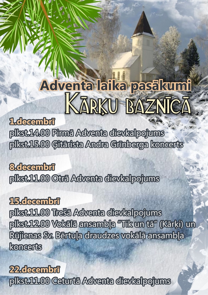 Otrā adventa dievkalpojums Kārķu baznīcā