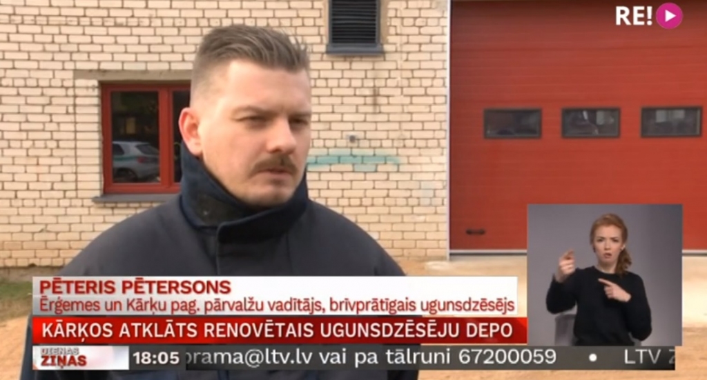 VIDEO: Kārķos atklāts renovētais ugunsdzēsēju depo