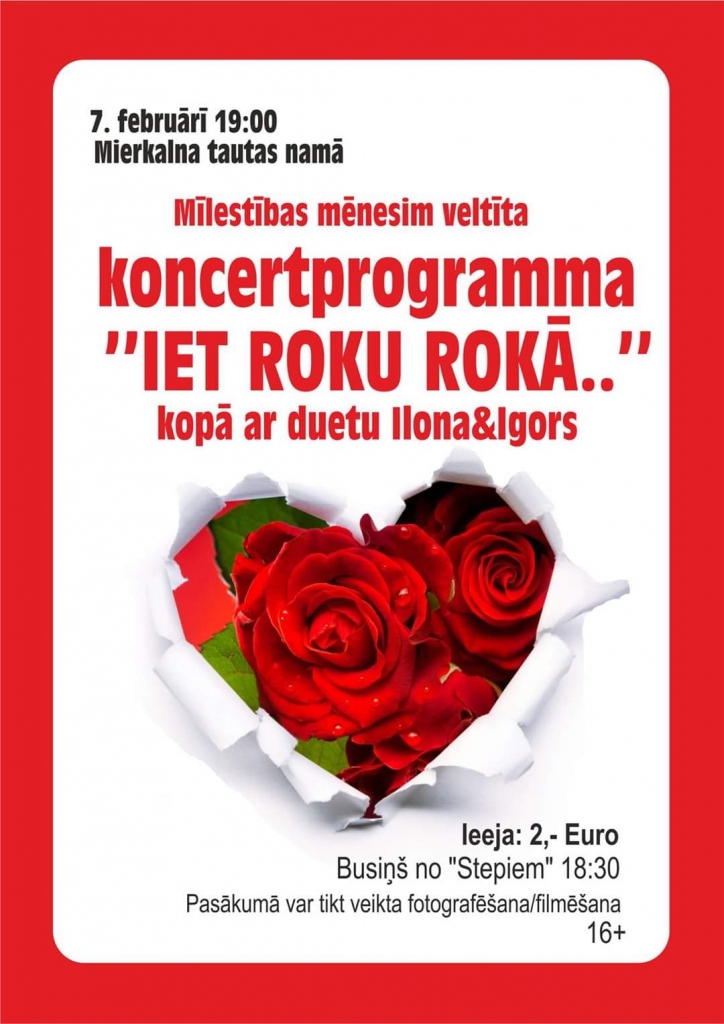 Koncerts "Iet roku rokā..." kopā ar duetu Ilona&Igors