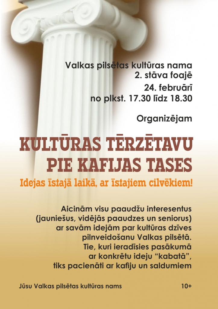 Kultūras tērzētava pie kafijas tases