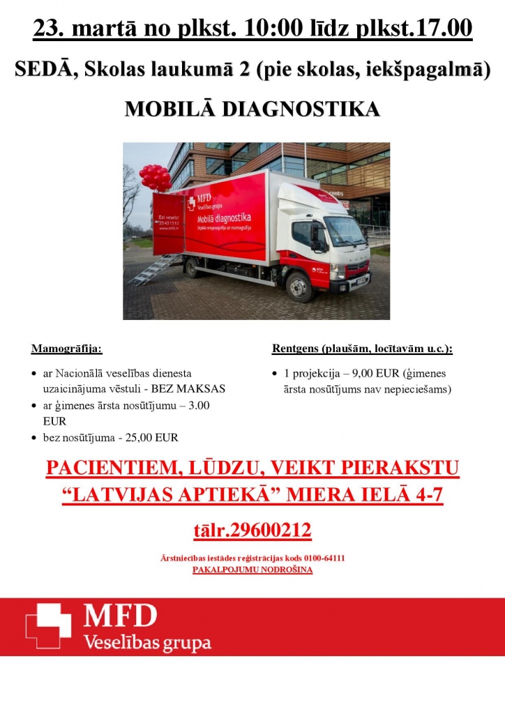 Mobilā diagnostika Sedā