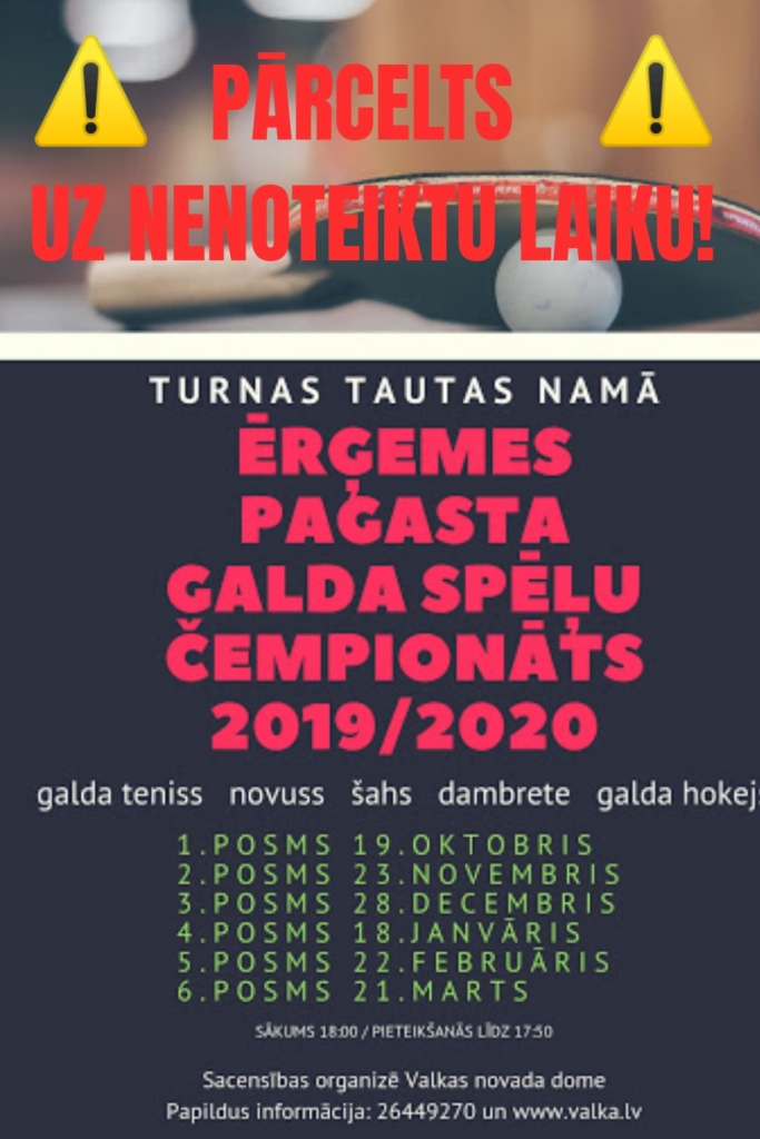 Ērģemes pagasta galda spēļu čempionāta 6.posms