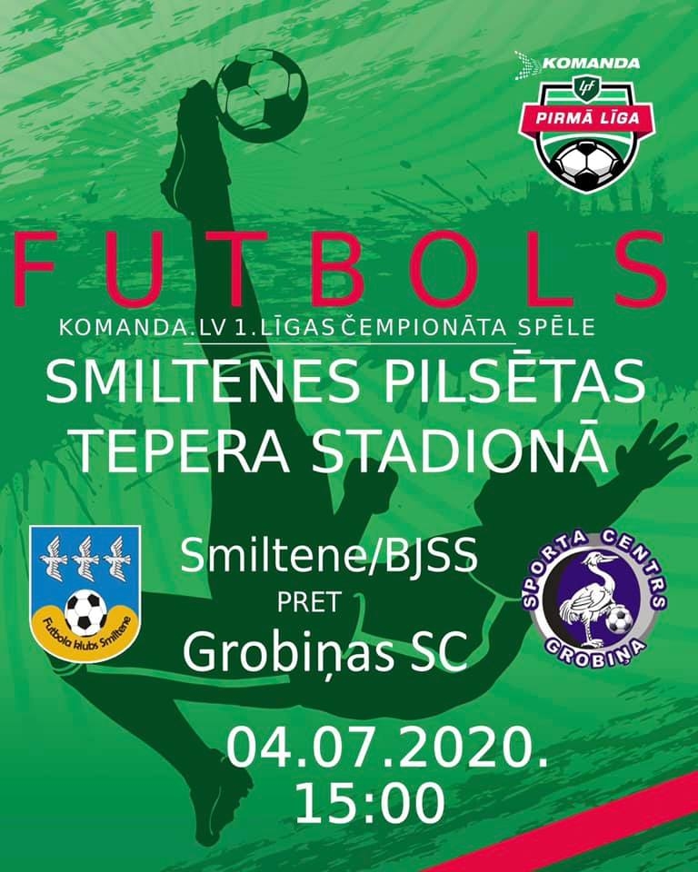 Futbolspēle Smiltene/BJSS pret Grobiņas SC