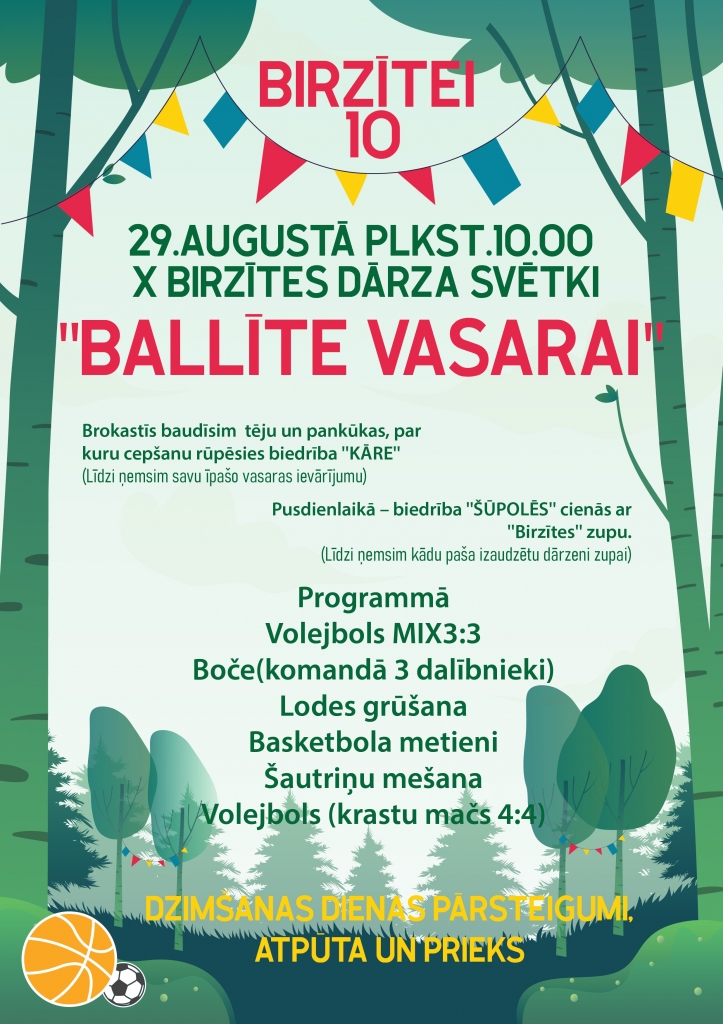 10. Birzītes dārza svētki "Ballīte vasarai"