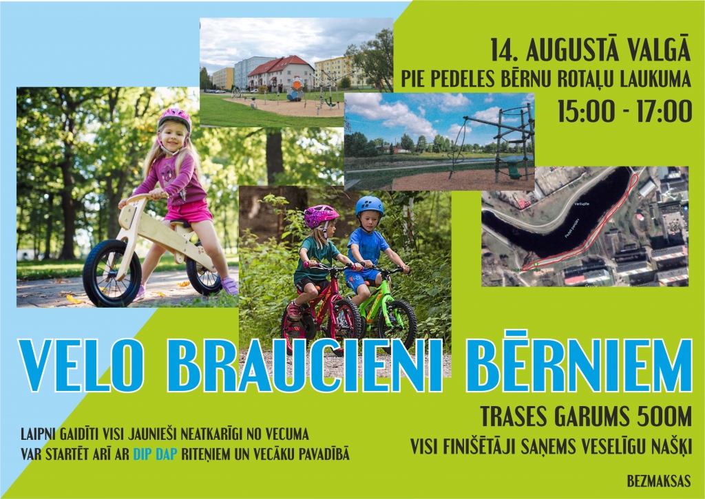 Valgā velo braucieni bērniem