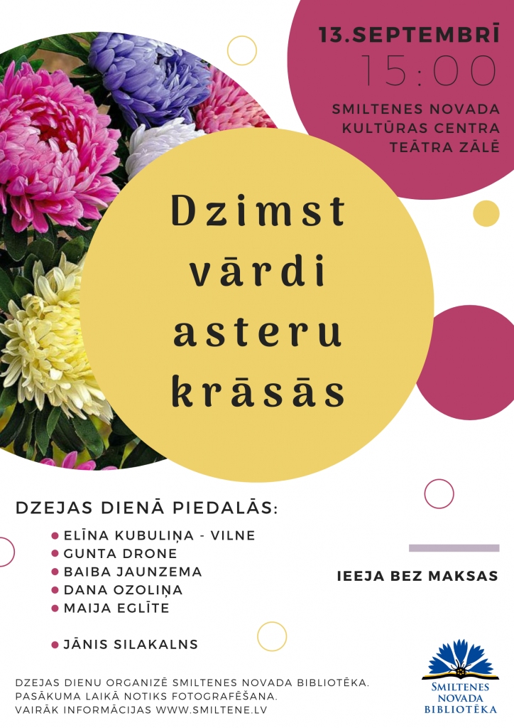 Pasākums "Dzimst vārdi asteru krāsās"