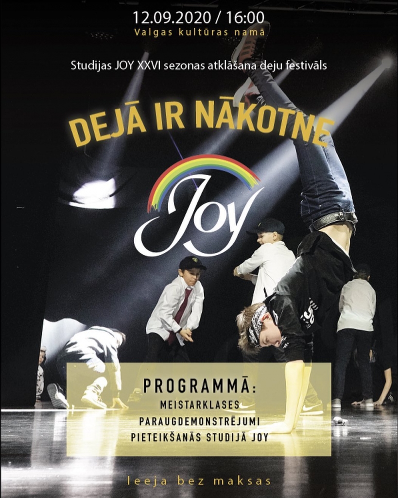 Studijas JOY 26. sezonas atklāšanas pasākums "Dejā ir nākotne"