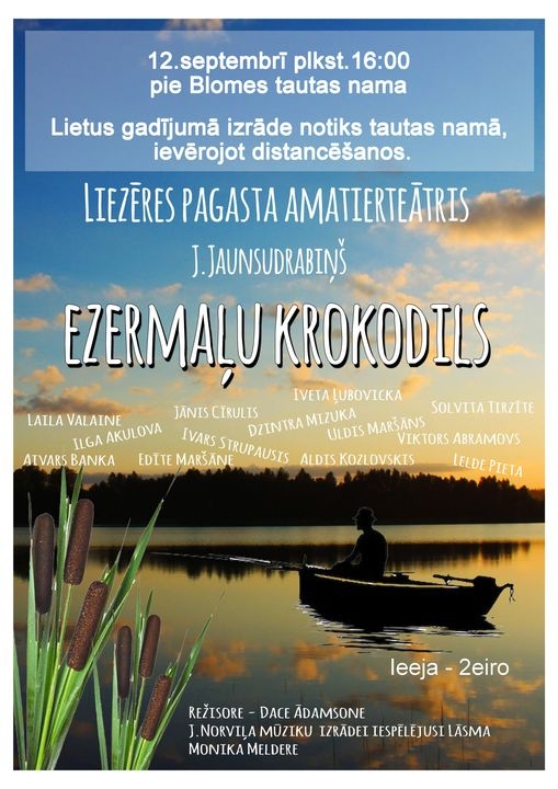 Liezēres pagasta amatierteātra izrāde "Ezermaļu krokodils"