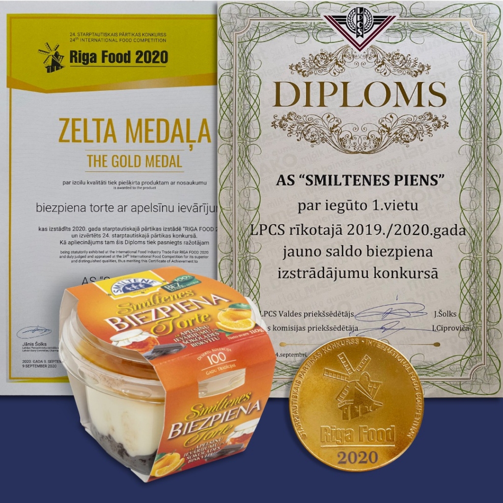 “Smiltenes piena”  produktiem – medaļu “lietus”