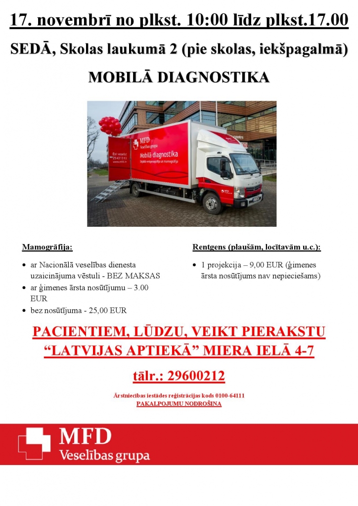 Sedā Mobilā diagnostika 