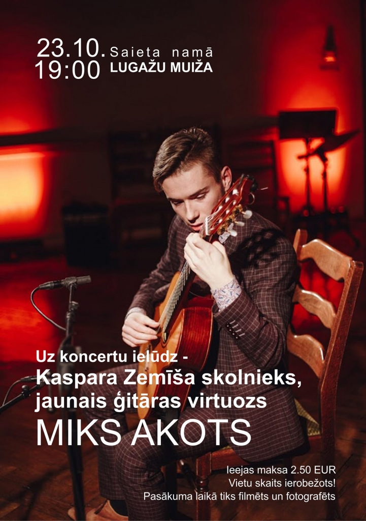 Jaunā ģitāras virtuoza Mika Akota koncerts