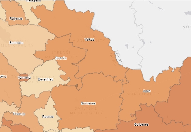 Turpina pieaugt Covid-19 saslimšanu skaits Valkas, Smiltenes un Strenču novados