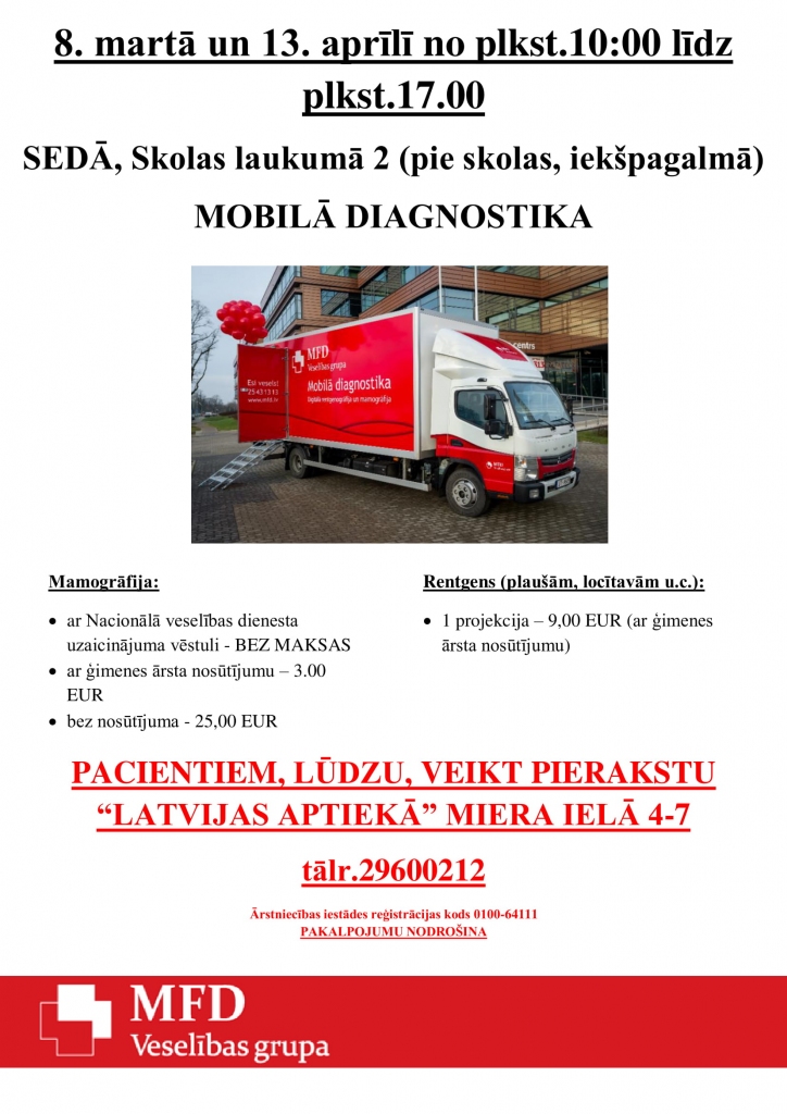 Mobilā diagnostika Sedā