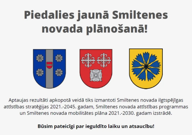 Aicina piedalīties aptaujā par jaunizveidojamā Smiltenes novada teritorijas attīstību