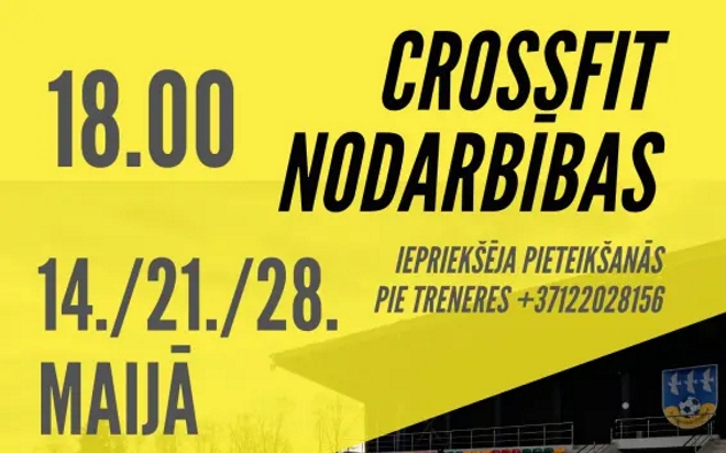 Sporta kompleksa “Teperis” stadionā notiks krosfita nodarbības