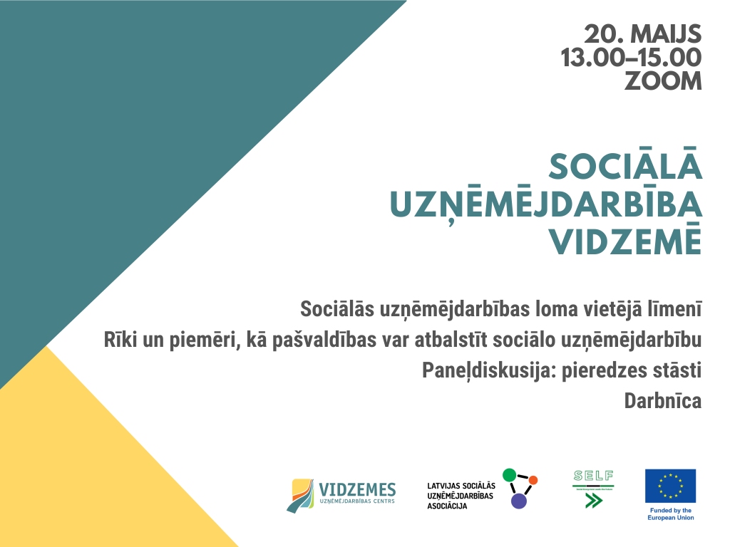 Notiks seminārs par sociālās uzņēmējdarbības attīstības iespējām Vidzemes pašvaldībās