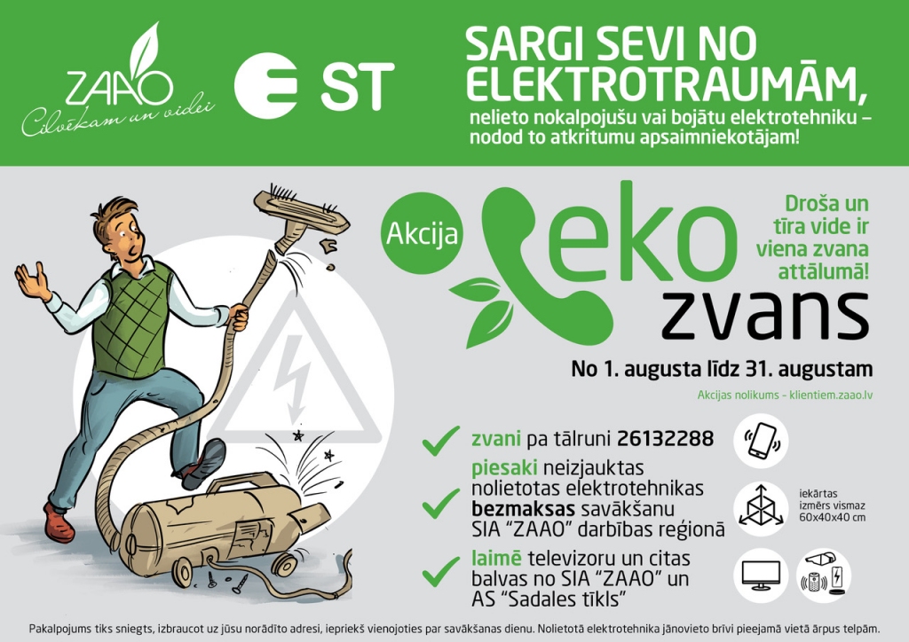 Varēs bez maksas nodot nolietotu elektrotehniku