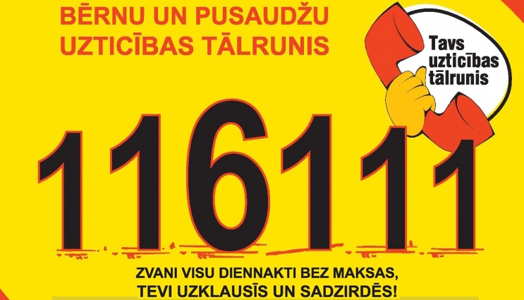 Uzticības tālrunis 116111 rīko akciju “Atpakaļ uz skolu!”