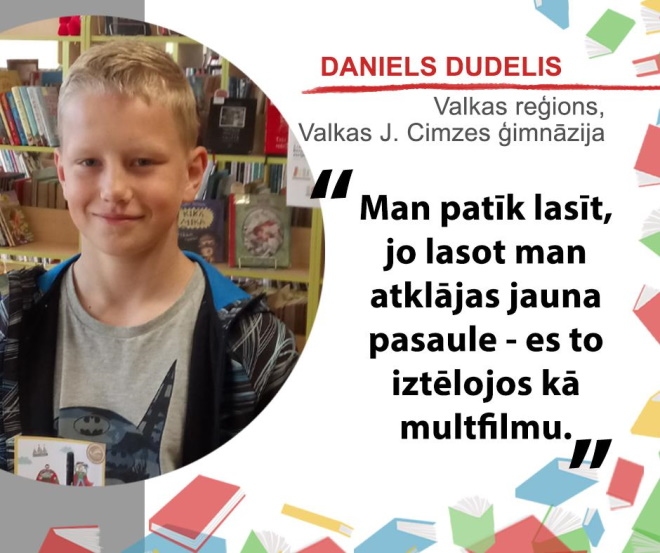 Uz Nacionālās skaļās lasīšanas sacensībām dodas Daniels Dudelis no Valkas